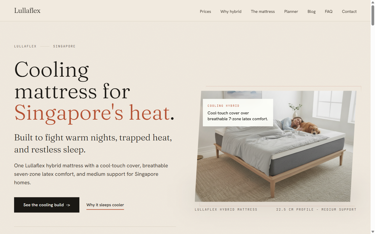 The lullaflex mattress homepage